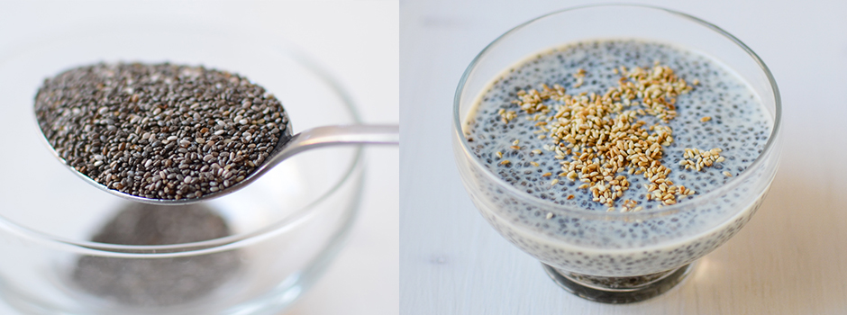 Chia Pudding with Soya and Sesame Seeds
