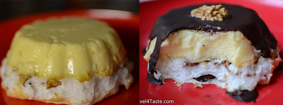 Custard with Walnuts and Chocolate