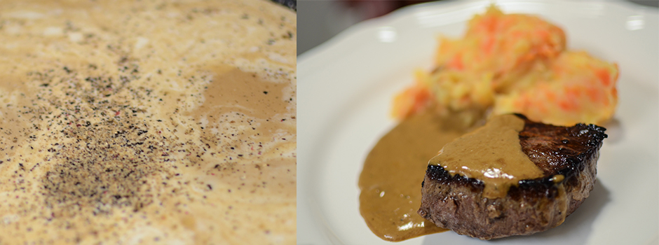 Pepper sauce for steaks