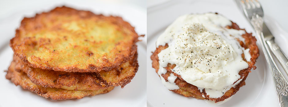 Potato pancakes (de. Reibeplätzchen)