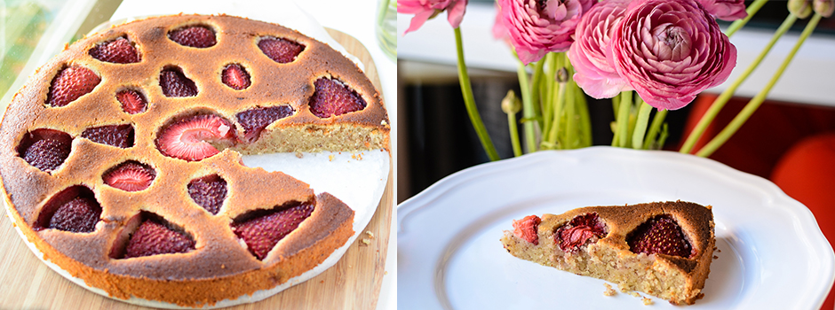 Strawberry & Almond Cake (gluten free)