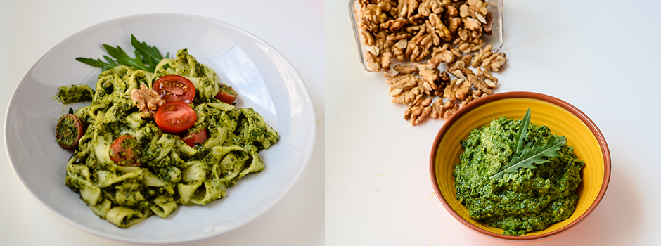 Roquette Pesto with Walnuts (5min!)