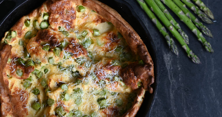 Puffy Pancake with Asparagus & Parmesan (VIDEO)