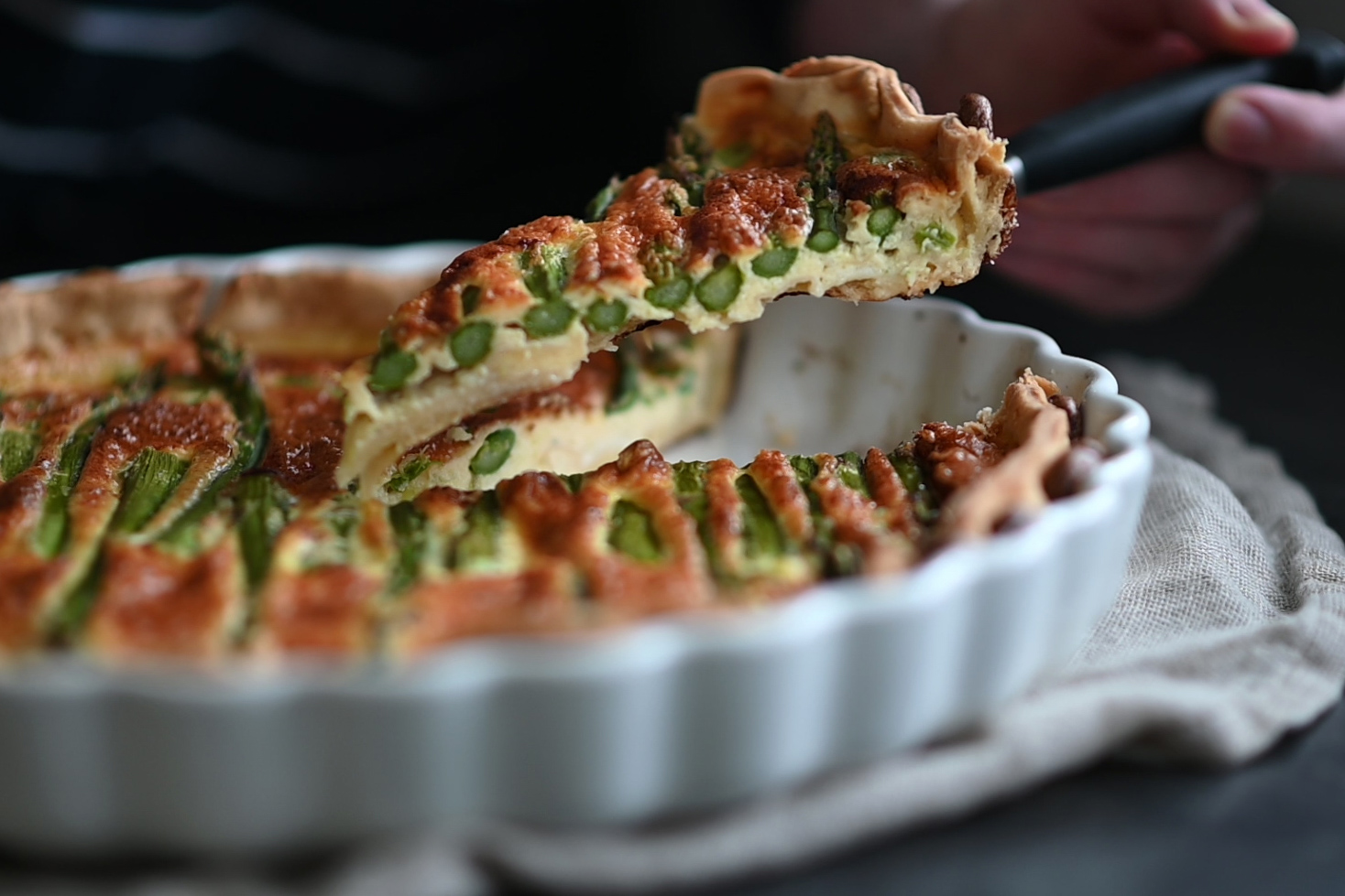 Asparagus Quiche with Gorgonzola (VIDEO)